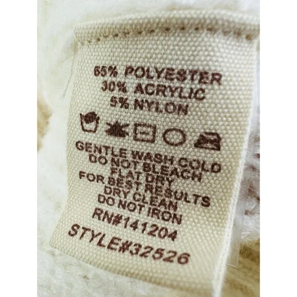 Hem & Thread Ivory Super Soft Knitted Aztec Cardigan Boho Southwestern Sweater S - Picture 8 of 8